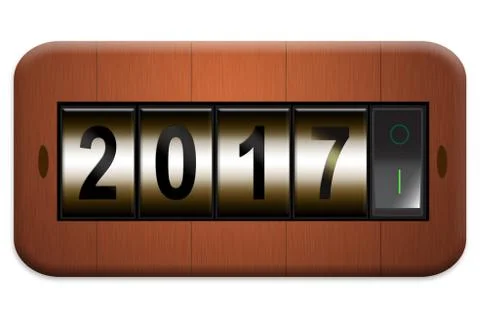 Electrical outlet new year 2017 Stock Illustration
