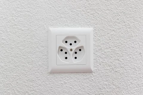 Electrical outlet or socket common in switzerland. Stock-Fotos