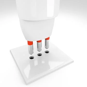 Electrical outlet into a room Stock Illustration