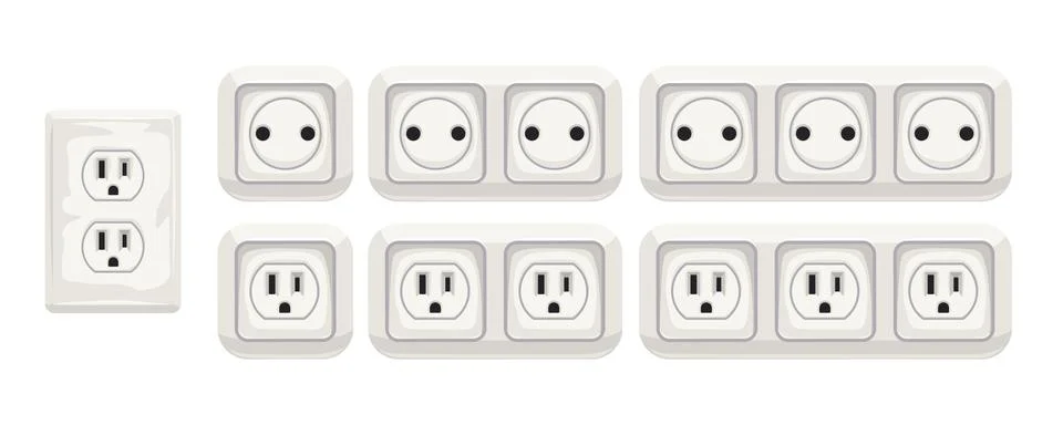 Electrical outlet set Stock Illustration