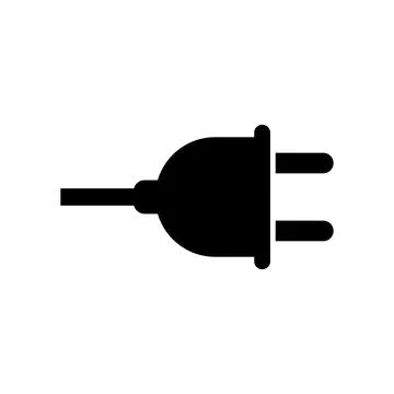 Electrical outlet silhouette icon. Plug and adapter icon. Vector. Stockillustratie