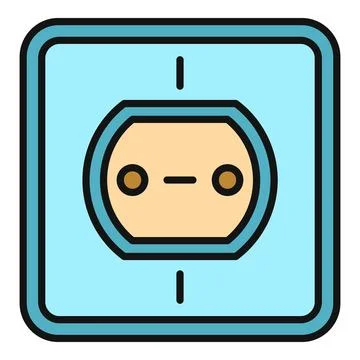 Electrical outlet socket providing power connection to devices Illustrazione stock