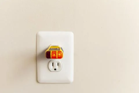 Electrical outlet tester also known as plug tester is a small device that is  Stock Photos