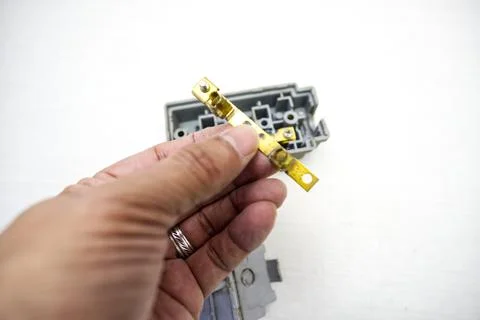 Electrical outlet for two electrical plugs Foto stock