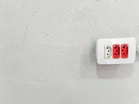 Electrical outlet on the wall Stock Photos