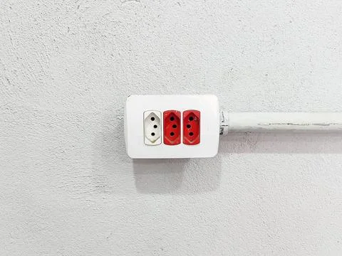Electrical outlet on the wall Stock Photos