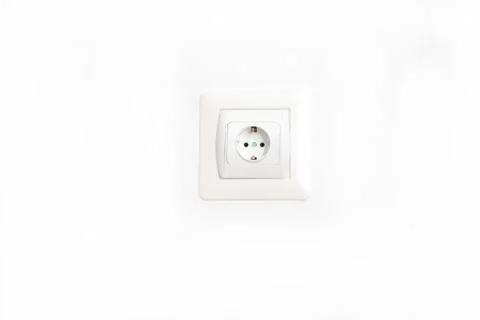 Electrical outlet on a white background Stock Photos
