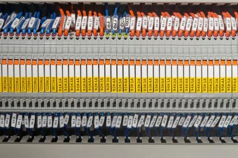 Electrical panel with automation Stock Photos
