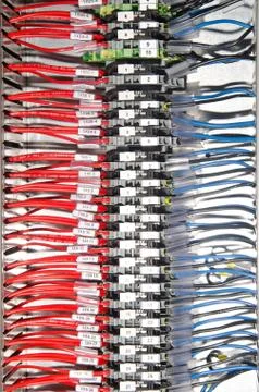 Electrical panel with automation Stock Photos