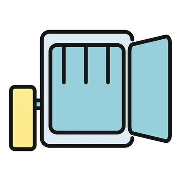 Electrical panel box managing power distribution energy icon Stock Illustration