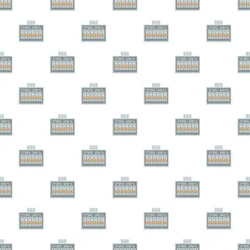 Electrical panel circuit breaker switchboard fuse box pattern Stock Illustration