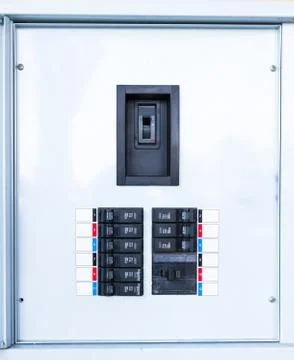 Electrical panel Controls and switches Stock Photos
