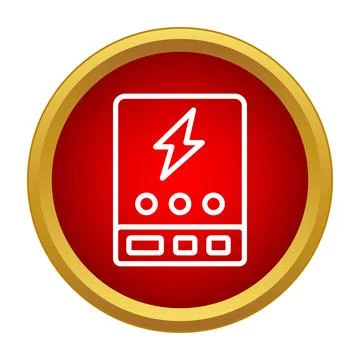Electrical panel device showing voltage or power concept Stock Illustration