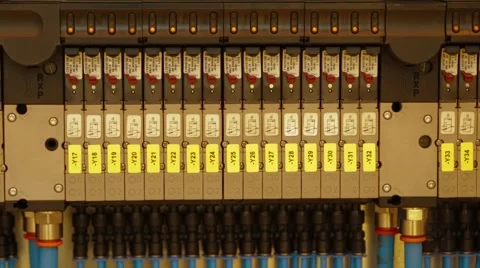Electrical Panel With Fuses And Contactors Stock Footage 62090191