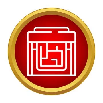 Electrical panel icon representing power control and circuit protection Illustrazione stock