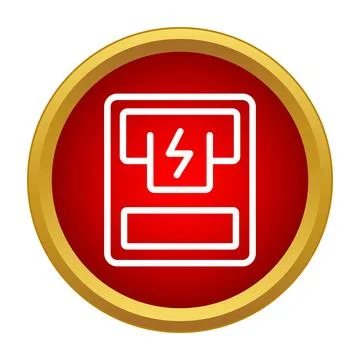 Electrical panel icon representing safety and power Stock Illustration