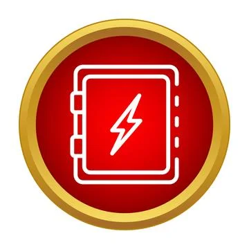 Electrical panel icon representing safety and high voltage Stock Illustration