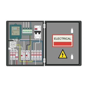 Electrical panel Stock Illustration