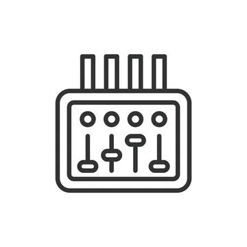 Electrical panel, in line design. Electrical, panel, Circuit breaker, Power Stock Illustration