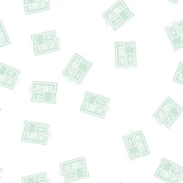 Electrical panel residential glyph seamless pattern イラスト素材