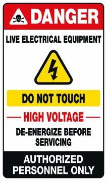 Electrical Panel Warning Labels Collection for Industrial Safety Compliance Illustrazione stock