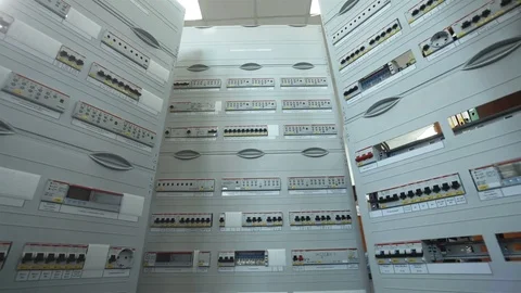 Electrical panels for large houses and apartments Stock Footage 80221050