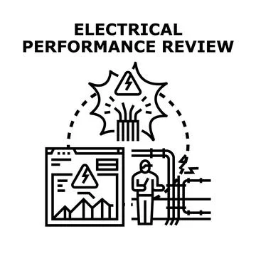 Electrical performance review concept for engineering analysis Stock Illustration