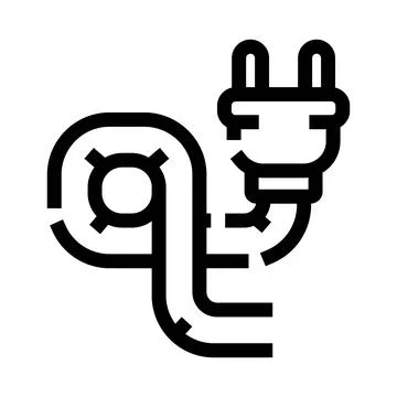 Electrical plug and outlet connection concept icon Ilustración de archivo