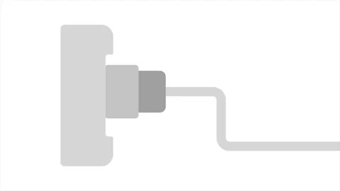 Electrical plug connected to the socket, animation motion graphics Stock Footage 328536301