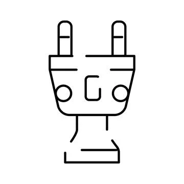Electrical plug connecting for power and energy Stock Illustration