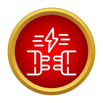 Electrical plug connection technology providing power supply Stock Illustration