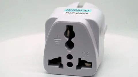 Electrical plug. European socket. Universal international 220v. Stock Footage 176017461
