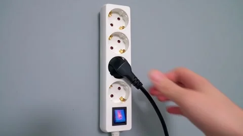 Electrical Plug Extention Black Stock Footage 273511731