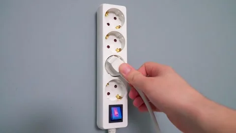 Electrical Plug Extention White Stock Footage 273511756