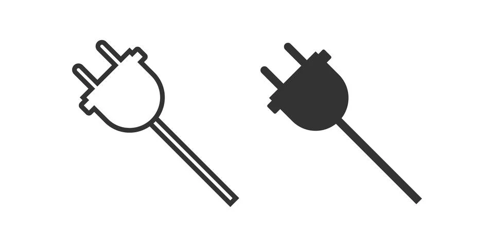 Electrical plug icon. Connect socket symbol. Sign energy cable vector. Stock Illustration