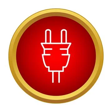 Electrical plug icon symbolizing power and connection Stock Illustration