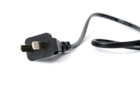 Electrical plug isolated on white background Stock Photos