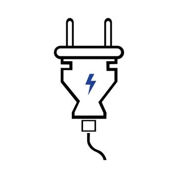 Electrical plug Logo Template vector icon illustration design Illustrazione stock