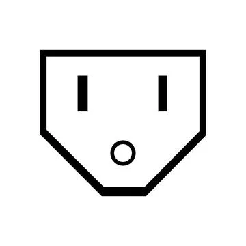 Electrical plug Logo Template vector icon illustration design Illustrazione stock