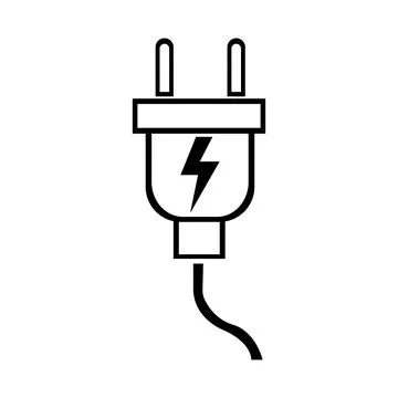 Electrical plug Logo Template vector icon illustration design Illustrazione stock