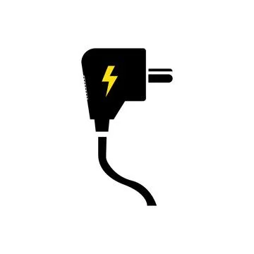 Electrical plug Logo Template vector icon illustration design Illustrazione stock