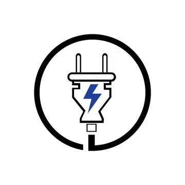 Electrical plug Logo Template vector icon illustration design イラスト素材