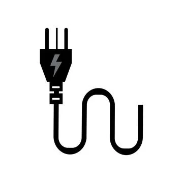 Electrical plug Logo Template vector icon illustration design Illustrazione stock