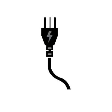 Electrical plug Logo Template vector icon illustration design Illustrazione stock