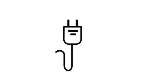 Electrical Plug Power Icon Stock Footage 343509075