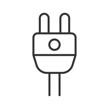 Electrical plug, power icon in line design. Electrical, plug, power, electricity Иллюстрация