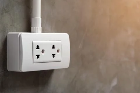 Electrical plug socket Stock Photos