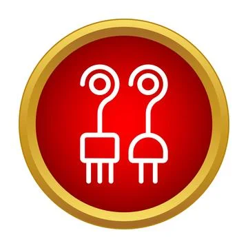 Electrical plugs icon representing connection and technology Stock Illustration