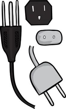 Electrical Plugs Stock Illustration