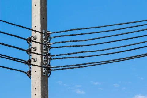 Electrical pole and the sky. Stock Photos